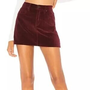 Hudson Red Velvet Skirt